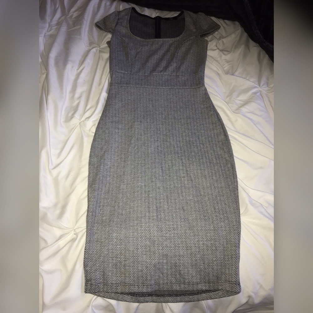 Houndstooth Bodycon Dress